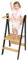 Hochstuhl Baby ab 1 Jahr - Lernstuhl - Faltbare Kindertreppe Lernturm - Lernturm Klappbar -Stylisch Kippschutz Lernturm - Montessori Lernturm ab 1 Jahr-88 * 45 * 45 cm – schwarzer Kaffee