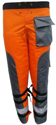 Baoblaze Chainsaw Chaps Chainsaw Pants Apron Adjustable Waistwand Multifunctional Logging Worker Orange Gifts Workers 9 Layer, L