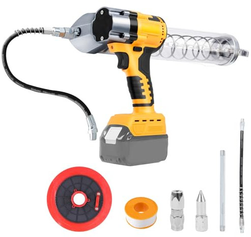 Schnurlose Fettpresse Kompatibel für Dewalt 20V MAX Akku, Bürstenlose 13000 PSI Professionelle Elektrische Hochdruck-Fettpresse mit 30cm langem Hochdruckschlauch (ohne Akku)