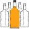 KADAX Glasflaschen 500ml, 10 Stück, leere Flaschen mit Schraubverschluss, kleine Likörflaschen zum Befüllen, Weinflaschen aus Glas, Dekoflaschen (Schwarz)