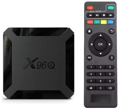 X96Q Android 10.0 TV Box, Android TV Box 2GB RAM 16GB ROM Allwinner H313 Quad-Core 64bit with WiFi 2.4GHz USB 3.0 Ultra HD 4K H.265 WiFi Home TV Box (2GB 16GB)