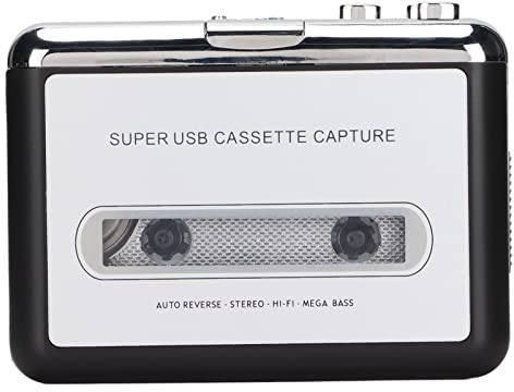 Tape to MP3 Converter Portable Cassette Player with Stereo 3.5mm and USB for Easy Audiobook and Music Playback