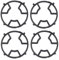 Agwuoetr 4 Piece Cast Iron Gas Cooker Shelf Gas Stove Cooker Plate Coffee Moka Pot Stand Reducer Ring Holder Home Kitchen