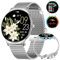 LIGE Smart Watch Women for Android iOS with Bluetooth Phone Calls 7mm Thin Round 1.43 AMOLED Elegant Ladies Smartwatch Silver,Calories, Pedometer,Heart Rate,Sleep Monitor 100+ Sport Mode