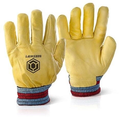 Beeswift Freezer Gloves One Piece Back Yellow