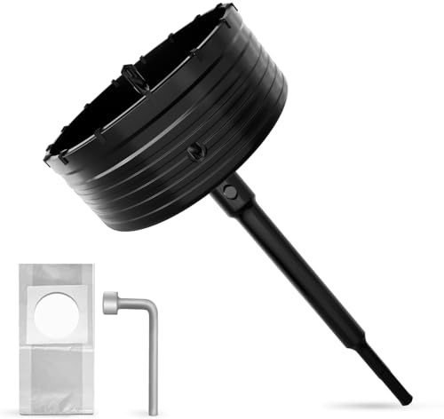 METOTY 150mm SDS Plus Bohrkrone Hohl Lochsäge-dosenbohrer，mit SDS Plus Adapter 220 mm Bohrkrone Steckdose，für Mauerwerk, Ziegel, Beton, Zement, Stein