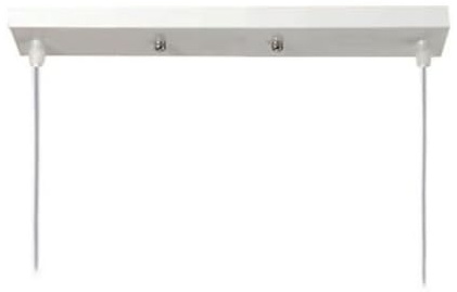 DESHOME L 40cm Lampenbaldachin 2 Loch Baldachin Lampe Weiß Metall Deckenrosette Matt Abdeckung Baldachin für 2 Lampen Kabelabdeckung Deckenbaldachin, für Hängeleuchte Deckenleuchte