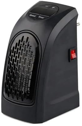 Chauffage Mural Électrique 400W, Mini Chauffe-espace Personnel Portable Enfichable For Intérieur, Camping N'importe Quel Endroit, Thermostat Réglable Énergie Silencieuse(A)