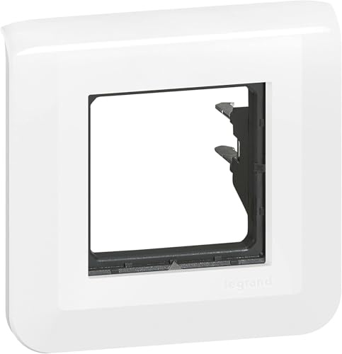 LEGRAND | Plaque Mosaic Avec Support À Griffes, Fixation À Griffes Pour 2 Modules, Design Contemporain Blanc Brillant, Montage Encastré Facile (Lot de 5)