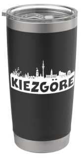 Hamburg Skyline Kiezgöre Cool Kiez Göre St. Pauli Doppelwandiger Edelstahl-Thermobecher