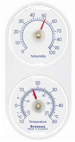 Brannan Twin Dial Thermometer Hygrometer To Measure Temperature and Humidity Levels
