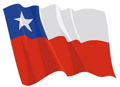 Autoaufkleber Sticker Fahne Chile wehend Flagge Aufkleber