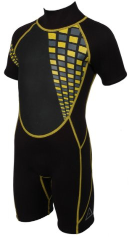 Tamino Kinder Neopren Shorty 3mm – Warmer Neoprenanzug für Jungen & Mädchen, kurzer Wetsuit mit Rückenreißverschluss, für Schwimmen, Strand, See, Schnorcheln & Wassersport