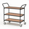 Helge Nyberg Tischwagen 2 Fahrhandgriffe 3 Etagen 80x42cm schwarz/buche/kirsche