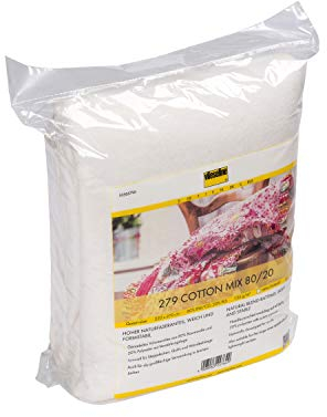 Vlieseline 279 Cotton Mix Queen Size SB, 80% CO, 20% PES + PP Scrim, Natur, 220 cm x 270 cm