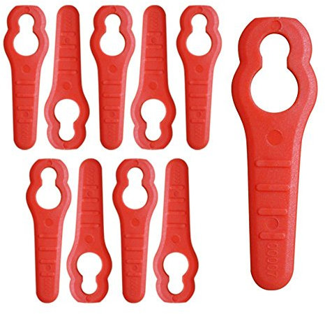 RocwooD 10 x Plastic Blades Fits Powerbase MEH29 (900w), MEH929, MEH929B Lawnmower