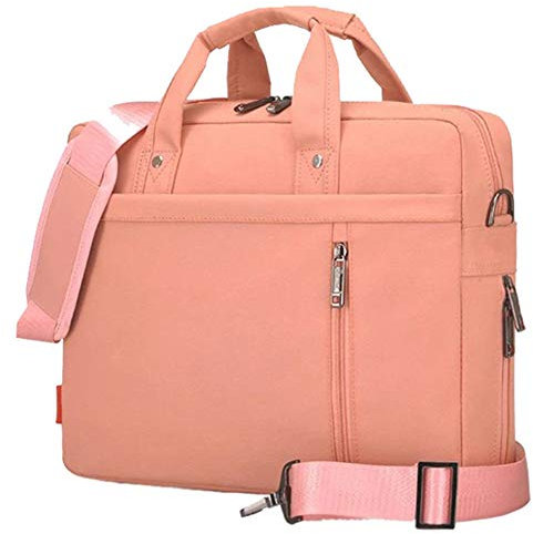 Soft Nylon Shockproof Laptop Messenger Bag Briefcase with Multiple Pockets Handles and Detachable Shoulder Strap for 13 Inch/MacBook/Notebook/Netbook, Version 3 Pink