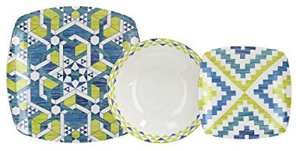 Tognana Servizio da Tavola 18 Pezzi Tulum New Bone China 6 Piani 6 Fondi 6 Frutta