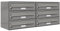 AL Briefkastensysteme 6er Briefkastenanlage Aluminiumgrau RAL 9007, Premium Briefkasten DIN A4, 6 Fach Postkasten modern Aufputz