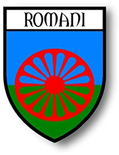 Akachafactory Stickers decal souvenir vinyl car shield city flag world crest roms gipsy romani