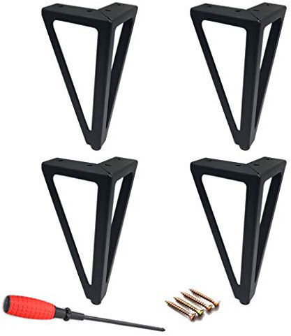 Pied de Support en Fer forgé Noir Hauteur de la Jambe 15,5cm Meuble de Rangement pour Meuble augmenté Accessoires Maison canapé Pieds Chambre lit Pied Restaurant Meuble Pieds étude Table Jambes