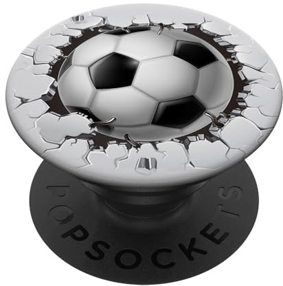 Geschenk für Fussballer Fussball Spieler Mannschaft BALL PopSockets PopGrip: Ausziehbarer Sockel und Griff für Handys/Tablets mit Tauschbarem Top PopSockets Klebender PopGrip
