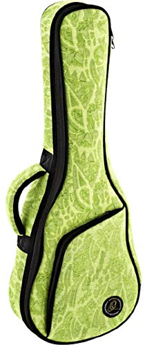 Ortega Guitars Jean Ukulele Gigbag - Tenor Ukulele Tasche - Höhe 69 cm - Breite 24 cm - Mit Schultergurten - Baumwolle / Leinen, Grün (OUB-TE-GRJ)