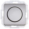 Kopp Milano stahl, Universal-Dimmer mit Druck-Wechsel-Schalter für LED, Phasenan- und Phasenabschnitt, LED 3-100 Watt, Glühlampen 10-250 Watt, 845920084