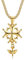 BOBIJOO JEWELRY - Collana Ciondolo Donna Bambino Croce Ugonotta Protestante Acciaio Oro Placcato Oro Catena