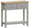 Vida Designs Arlington Consolle con 2 Cassetti, Legno Ingegnerizzato, Grigio e Quercia, H 74 x W 80 x D 30 cm