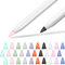 YINVA Silikon Spitzen Zubehör für Apple Pencil 1st & 2nd, Hochempfindlich Nib Silikon Spitze Replacement Tips Apple Bleistift Tipps (30 PCS,10 Colors)