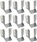KOTARBAU® Lot de 10 connecteurs de poutres en bois pour construction extérieure - Type A - 70 mm
