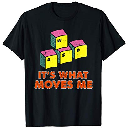 WASD RGB Keyboard Keys PC Gaming Gift for Computer Gamers T-Shirt