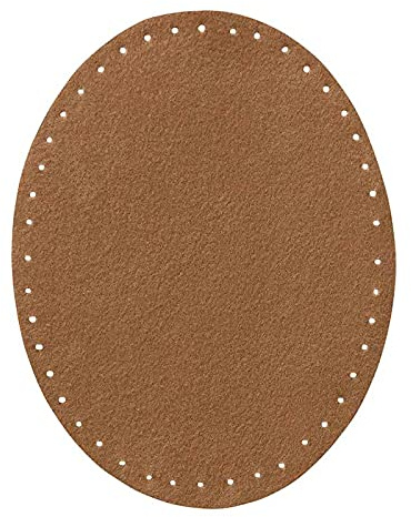 Mono-Quick 100xx 2er Flicken Wildlederimitat, Applikation, Bügelbild, Patch Oval (10045 - Beige)