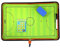 ChengBeautiful Fußball-Taktik-Board Reißverschluss Futsal Board Fußballspiel Tragbare Board Football Training Board Perfektes Strategie-Board-Kit (Farbe : Grün, Size : 42X38cm)