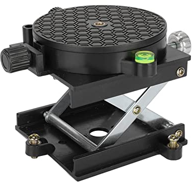 01 02 015 Plataforma de elevación de laboratorio de 2,56 pulgadas, gato de tijera de laboratorio, soporte de elevación de tijera extensible, rotación de 360°, soporte de nivelación automático