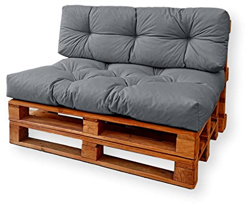 4L Textil Palettenkissen waschbar Palettenauflagen Outdoor Europaletten Sitzkissen Rückenlehne Sitzkissen Seitenkissen wetterfest (Rückenlehne 120x60 cm, Grün Uv-beständig)