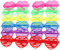 Ouinne 12 Paare Mode Kunststoff Jalousien Brille Sonnenbrille für Kostüm Party Club Tanz Neon Farbe Shutter Brille Herzförmig 80er Jahre Party Schlitz Sonnenbrille für Kinder & Erwachsene