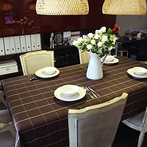 EHOMERY Tischdecke Maritim Tischtuch Couchtisch Klein Großes Plaid Abwaschbare Tischdecken Elegante Tischtücher Dunkler Kaffee Tischschutz Dekoration 100X160Cm