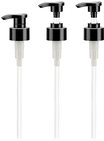 Segbeauty Pompe de Rechange pour Distributeur de Savon Liquide, 3 Pièces Tête de Pompe en Plastique Noir pour Flacon Pompe, Accessoires Remplaçables pour Cuisines et Salle de Bain