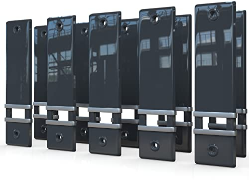 markiso® Rolladengurt Abdeckung [10 Stück] – Lochabstand 185 mm | Gurtwickler Abdeckung aus Kunststoff | Einfache Montage ohne Gurtausbau | Gurtwicklerblende für Maxigurte| Farbe Anthrazit