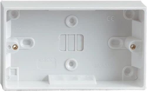 Double prise électrique 25 mm Blanc 13 A