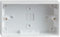 Double Twin 25mm White Wall Pattress Back Box 13 Amp,2 Gang Electric Socket