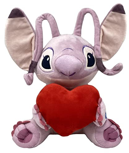 CARTOON Peluche para niños Disney muñeco con sonido (30 cm, ángel con corazón)