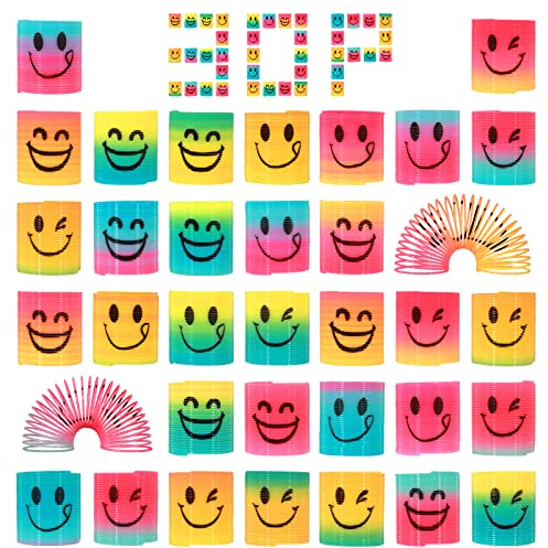 Annhao 30 Stück Mini Springs Regenbogenspirale für kinder, Dekompressions Lernspielzeug, Kleine Geschenke für Kinder, Gastgeschenk Kindergeburtstag, Mitgebsel kindergeburtstag Gastgeschenke