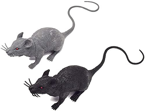 Realistic Plastic Mouse Rat Halloween Mouse Realistic Mouse Small Mouse Model Fake Rat Prank Toys Terrible Prank Props for Halloween Joke Prank Toy
