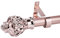 ANSNOW Verdickte Aluminium-Gardinenstange, Vorhang-Einzelstange, Vorhangschienenhalterung, Mit Zubehör,/Roségold/1,5 M/4,9 Fuß