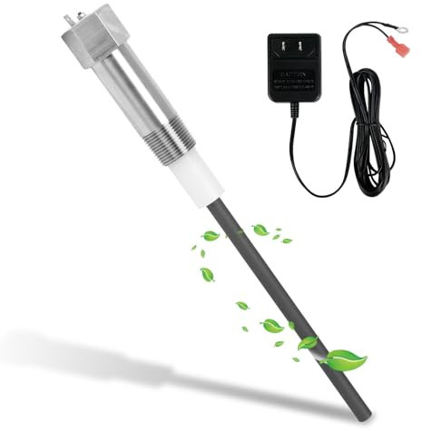 AQQHSAIN Powered Anode Rod for Water Heater, Electrical Anode Rod Made of Titanium Water Heater Anode Rod for Hot Water Heater 40-89 Gallon Water Tank Reduces Limescale and Removes Rotten Egg Smell