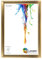 CLAMARO 'Neo Collage' Bilderrahmen 100x140 handgefertigt nach Maß | Gold | MDF-Holz Design Holzbilderrahmen inkl. Acrylglas und Metall Aufhänger (Querformat & Hochformat)