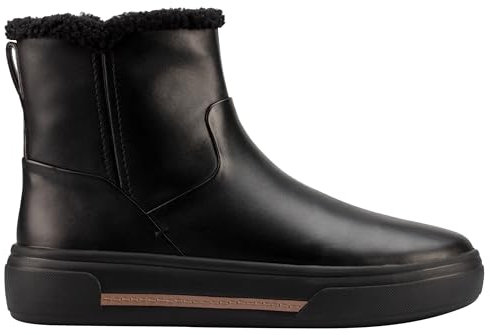 Clarks Premium Hollyhock Lane - Stivaletti Chelsea da donna, colore nero con fodera liscia, taglia 38, Nero Wlined Lea, 38 EU